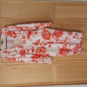 NWT Womans Long Sleeve Deep V Neck Dress